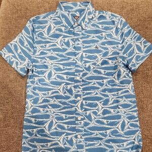Blue Patterned Boy's Shirt